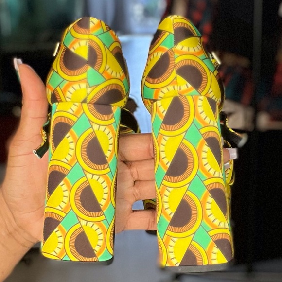 Zara Chunky Heel Satin Platform Sandals - Picture 5 of 8